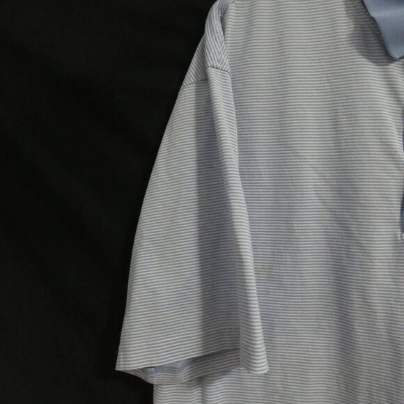 TOMMY HILFIGER - Golf | xl - extra large | Light Blue and White Stripe Polo Top - Picture 3 of 15